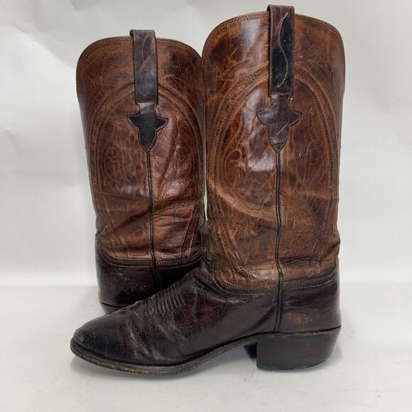 Vintage Lucchese Western Cowboy Boots Goat “Brown” main image 14